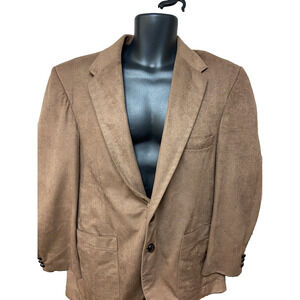 Farah Sport Jacket Mens Size 44R Long Sleeve 2-Button Long Sleeve Brown Vintage